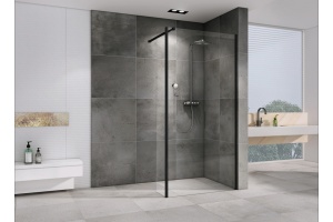 Душевая перегородка ABBER Immer Offen 120 профиль черный (AG66120B) - 2