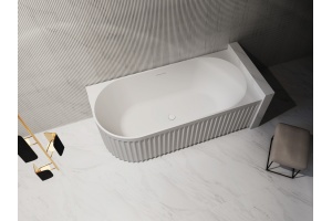 Ванна акриловая Abber 150х75 R белый матовый - 2