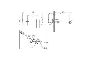 Смеситель для раковины встраиваемый Vincea Next хром - 2