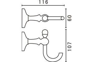 Крючок Art&Max Antic Crystal AM-E-2686BSJ-Br - 3