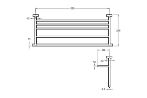 Полка Jacob Delafon Eo E77882-CP - 2