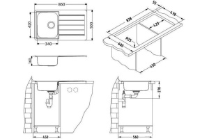 Мойка кухонная Alveus Monarch Line 20 медь - 3