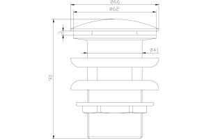 Донный клапан для раковины Lemark Jasmine LM6680B - 2