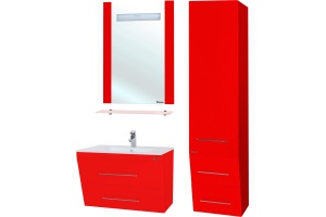 Тумба для комплекта Bellezza Берта подвесная 60 красная - 2