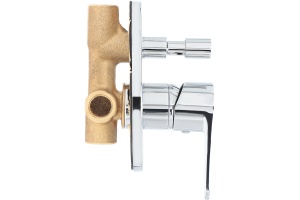 Смеситель для ванны с душем STWORKI Нарвик NR-02cr С ВНУТРЕННЕЙ ЧАСТЬЮ, встраиваемый, однорычажный, латунь, настенный, российский - 2