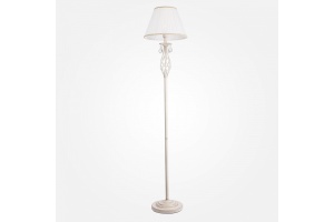 Торшер Eurosvet Amelia 10073/1 белый с золотом/прозрачный хрусталь Strotskis