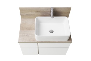 Столешница под раковину Aquaton Мишель ЛДСП 80 светлое дерево - 2