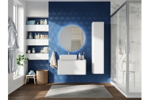 Тумба с раковиной STWORKI Ноттвиль 80 белая, без выреза под смеситель - 2