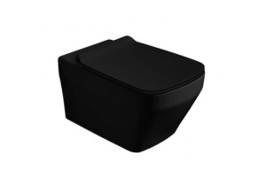 Унитаз подвесной Simas Baden Baden 56 с крышкой черный матовый