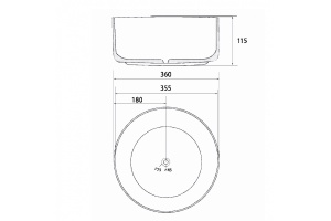 Накладная раковина Abber Bequem 36 хамелеон - 2