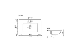 Накладная раковина Ceramica Nova Element 71х46 черная матовая - 3