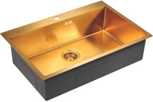 Мойка кухонная Paulmark Vast 75 брашированное золото - 3