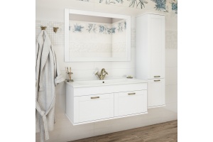 Мебель для ванной Sanflor Ванесса 105 подвесная, белая