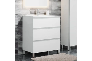 Тумба с раковиной Sanvit Авеню-3 70 белый глянец