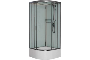 Душевая кабина Frank Brilliant 100х100 хром стекло прозрачное
