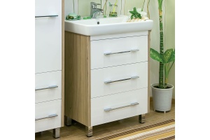 Тумба для комплекта Sanflor Ларго 70 вяз швейцарский, белая