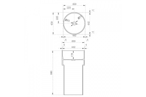 Напольная раковина Abber Kristall 45 красная - 3