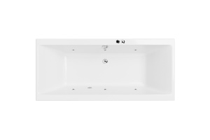 Акриловая ванна Excellent Pryzmat Slim 170x75 белая с гидромассажем