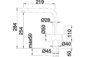Смеситель для кухонной мойки Blanco Linus серый (518813) - 3