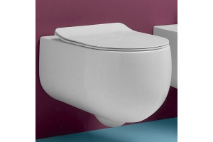 Kerasan Flo Унитаз NEW подвесной  БЕЗОБОДКОВЫЙ 54см, цвет: белый матовый