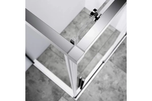 Боковая стенка Vincea Slim-N 80х195 профиль хром стекло прозрачное - 2