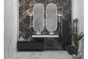 Тумба Armadi Art Flat Valessi Uno-S 140 подвесная черный глянец - 2