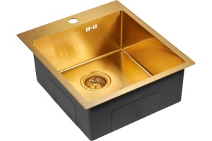 Мойка кухонная Paulmark Favore 45 брашированное золото - 2