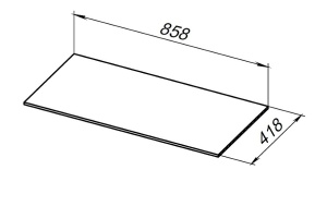 Столешница под раковину Allen Brau Liberty 90 графит - 2