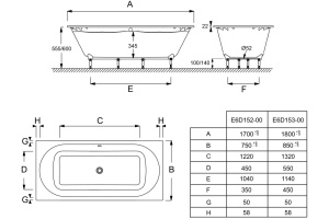 Ванна из искусственного камня Jacob Delafon Odeon Rive Gauche 180x85 - 2