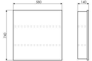 Зеркало-шкаф Comforty Диана 60 - 3