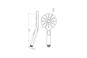 Аксессуары Лейка душевая 3-функциональная Ø120х260 мм, графит - 2