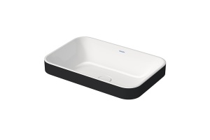 Duravit Happy D.2 Plus Раковина  600х400мм, без перелива,с выпуском с керамической крышкой цвет Anthracite matt/белый