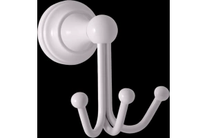 Крючок тройной Rav Slezak Morava белый глянцевый