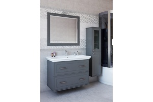 Тумба для комплекта Sanflor Модена 105 подвесная, серая - 2