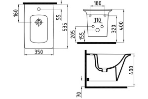 Биде Bien Lotus LTBA05401VD1W3000 подвесное - 2