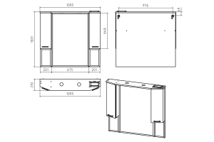 Зеркало Misty Терра 110 с подсветкой - 3