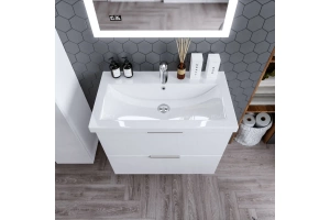 Тумба под раковину Бриклаер Хелена 80 белый глянец (4627125416361) - 2