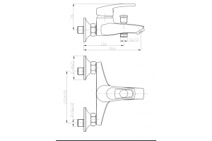 Смеситель для ванны WeltWasser WW MX ISAR 503 хром (10000002012) - 2