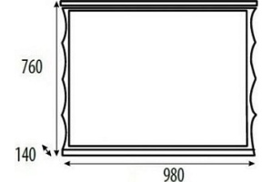 Зеркало Misty Чикаго 98х76 серо-белое с подсветкой - 2