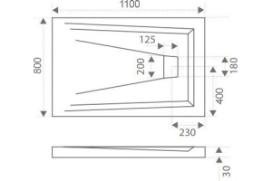 Поддон для душа Good Door Атриум 110x80 - 3