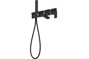 Смеситель встроенный для ванны с душем Timo Selene черный