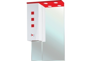 Мебель для ванной Bellezza Натали 70 белая с красным - 3