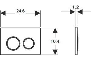 Кнопка смыва Vincea хром (VFP-005CH) - 2
