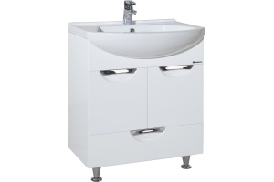 Тумба для комплекта Bellezza Альфа 55 белая с нижним ящиком