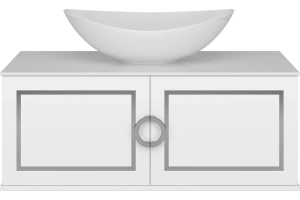 Тумба под раковину Brevita Steffany 105 белый (STEF-06105-01-01h)