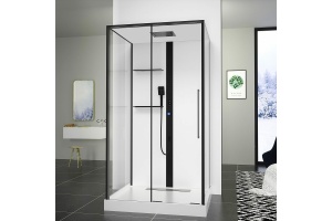 Душевая кабина Black&White Galaxy 115х90 черная - 2