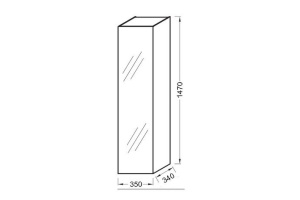 Шкаф-пенал Jacob Delafon Odeon Up 35 см (EB998-E70) - 2