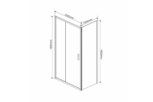 Душевой уголок Vincea Garda 160х100 хром стекло прозрачное - 2