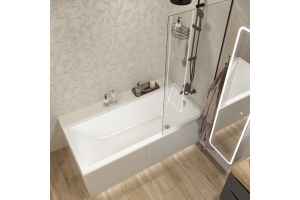 Акриловая ванна STWORKI Карлстад 170x75, с каркасом и сливом-переливом - 3