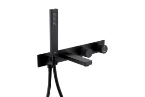 Смеситель для ванны Abber Rund черный матовый